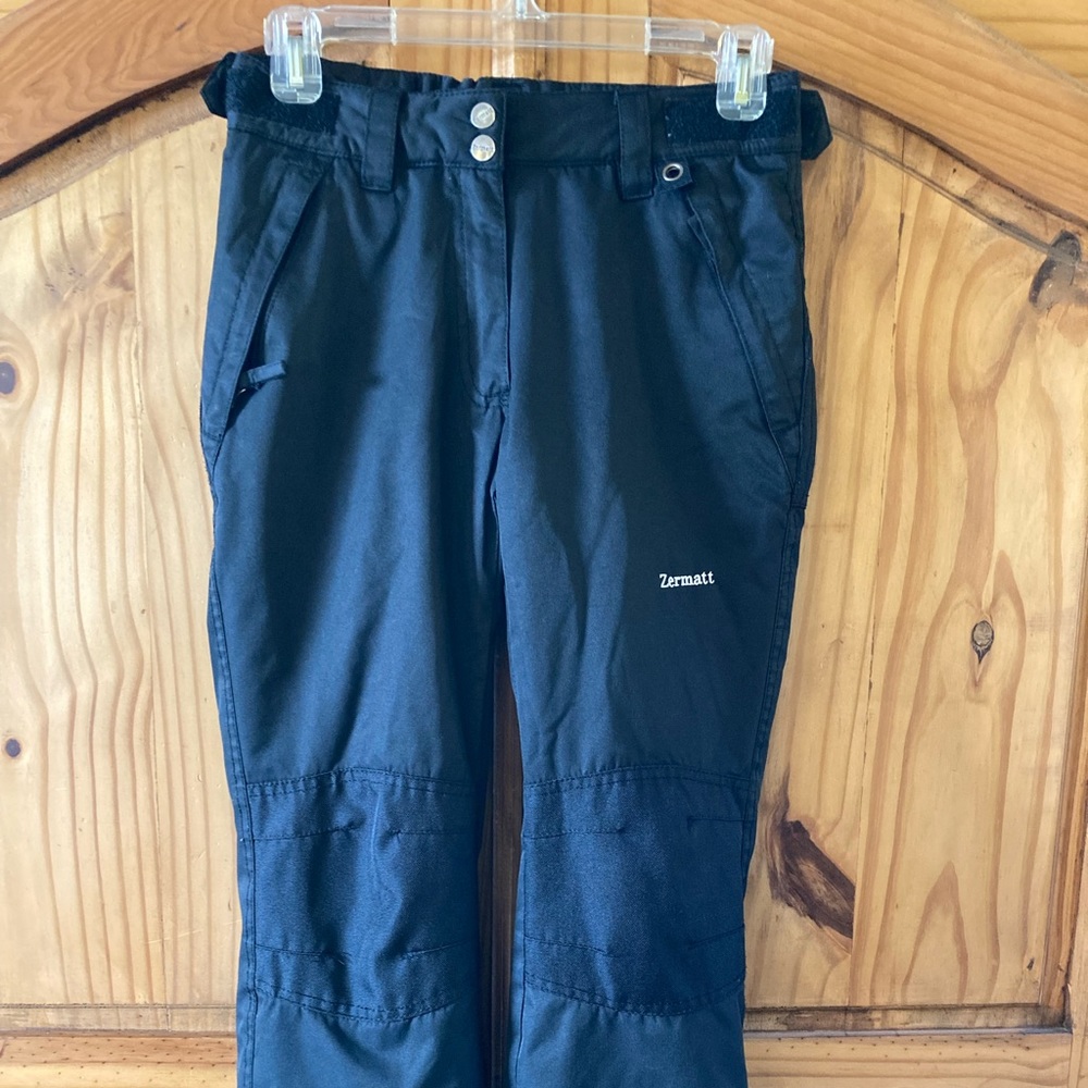 Kids Zermatt black snow ski pants size L